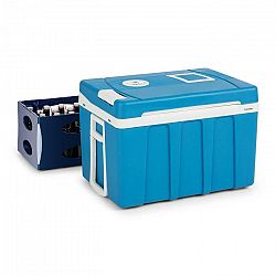 Klarstein BeerPacker, termoelektrický chladiaci box s funkciou udržania tepla, 50 l, A+++, AC/DC, vozík, modrý
