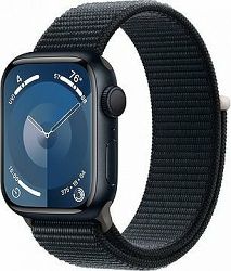 Apple Watch Series 9 41 mm Tmavo atramentový hliník s tmavo atramentovým prevliekacím športovým remienkom