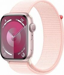 Apple Watch Series 9 45 mm Ružový hliník so svetlo ružovým prevliekacím športovým remienkom