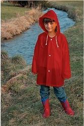 DOPPLER detská pláštenka s kapucňou, veľkosť 92, červená