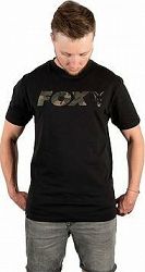 FOX Black/Camo Print T-Shirt veľkosť S