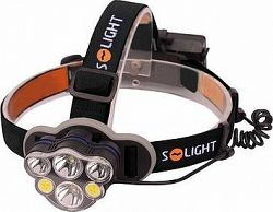 Solight LED čelové nabíjacie svietidlo 550 lm Li-Ion USB