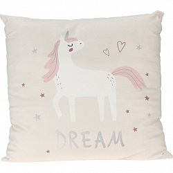 Detský vankúš Unicorn dream biela, 40 x 40 cm​