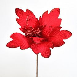 Kvet poinsettie červená zápich, pr. 30 cm