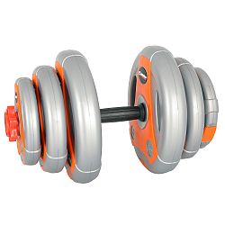 Jednoručný nakladací činkový set inSPORTline 3-18 kg šedo-oranžový